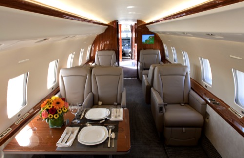 Private Jet Charter Global Express Interior Photo